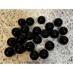 1x‎ Black Obsidian Gemstone Volcanic Glass Healing Reiki Marble Collectors EA